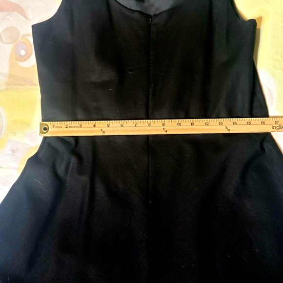 Jessica Howard W Sleeveless Fit N Flare Dress Linen Blend S 14 - Picture 6 of 10